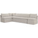 Fable Beige Slipcover Dining Banquette, L-Shape